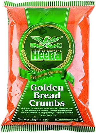 Heera Golden Bread Crumbs 1Kg (Pack of 2) – Bits Of Dried Bread - A Wholesome Food Product - Simplifies And Speeds Up The Cooking Process - A Must-Have Bread Crumbs In Kitchen
