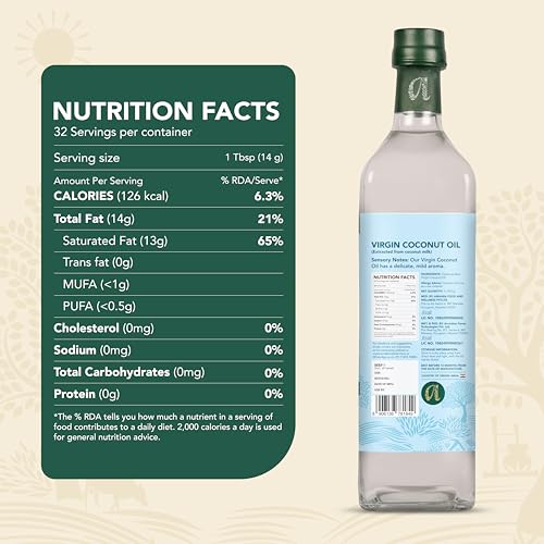 Image of Anveshan Cold Pressed Virgin Coconut Oil 1L | Glass Bottle | Unrefined Cold Pressed Virgin Coconut Oil, Naturally Cholesterol Free, Kolhu /Kacchi Ghani /Mara Chekku /Ganuga, Rich Aroma & Flavour of Real Coconuts
