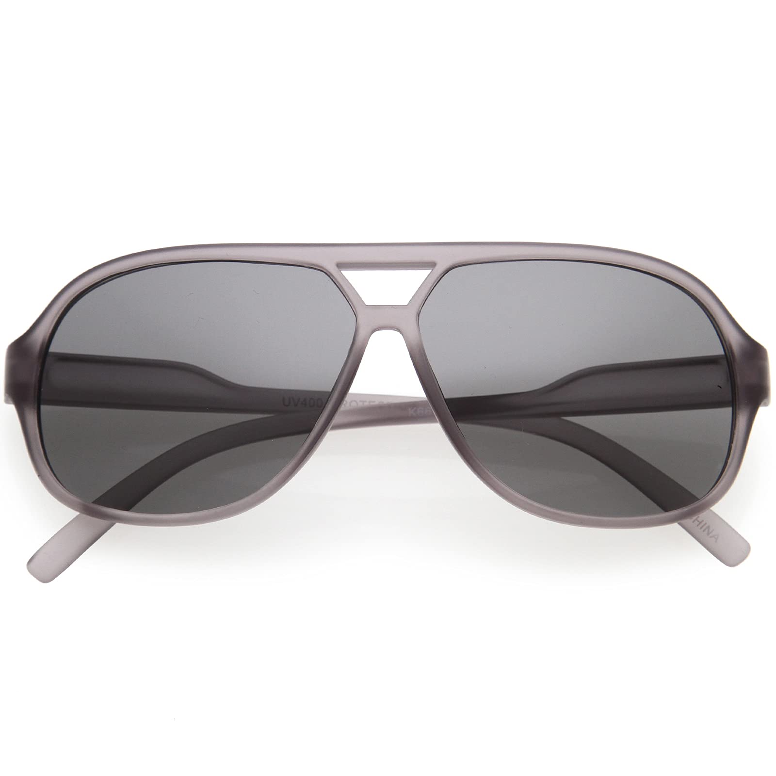 zeroUV - Kids Neutral Colored Lens Oversize Aviator Sunglasses D184 (Matte Taupe/Smoke)