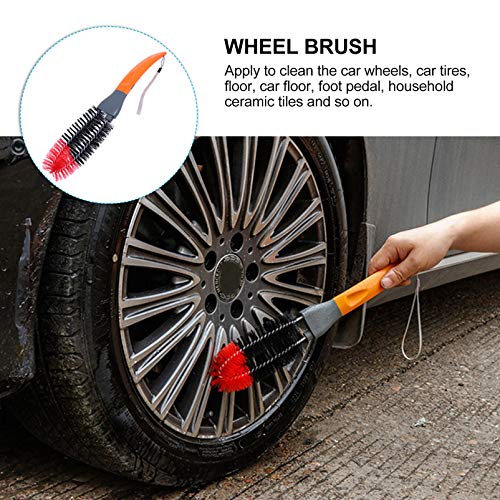 CLISPEED Escova de Detalhamento de Carro Escova de Limpeza de Motor de Veículo Escova Longa de Pneu