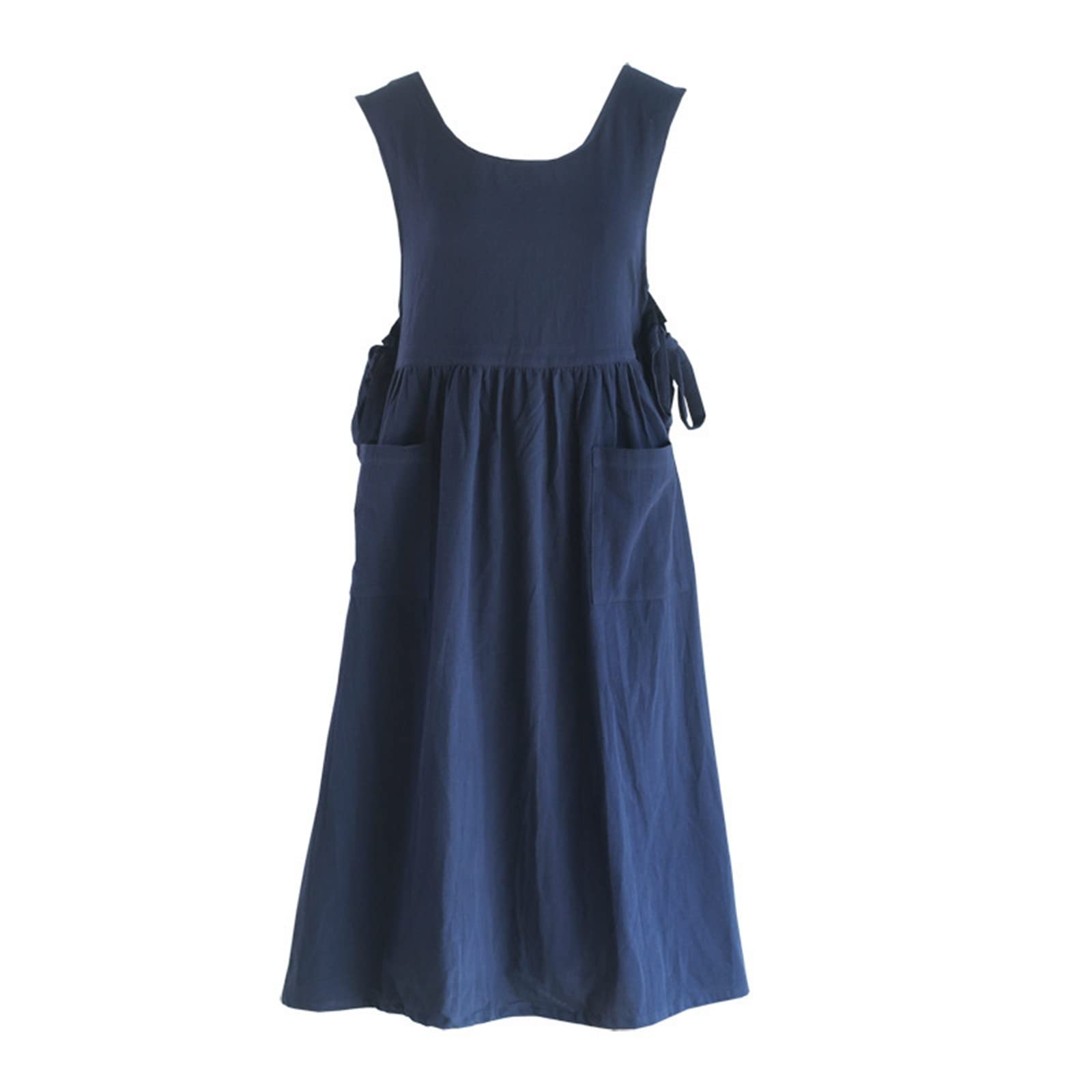 Moda Prosty bawełniany fartuch Strona główna Pieczenie w kuchni Kwiat Art Wzmocnienie paznokci Duży fartuch roboczy Fartuchy (Color : Army green, Size : 56cmX110cm)