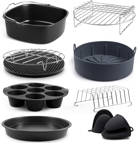 Fentic XXL Varmluftsfritös Tillbehör med Silikonform - 10-delars set