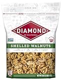 Diamond of California Shelled Walnut Halves and Pieces, Pre-Shelled Raw Walnuts for Baking, Snacking and Salads, 32 oz.