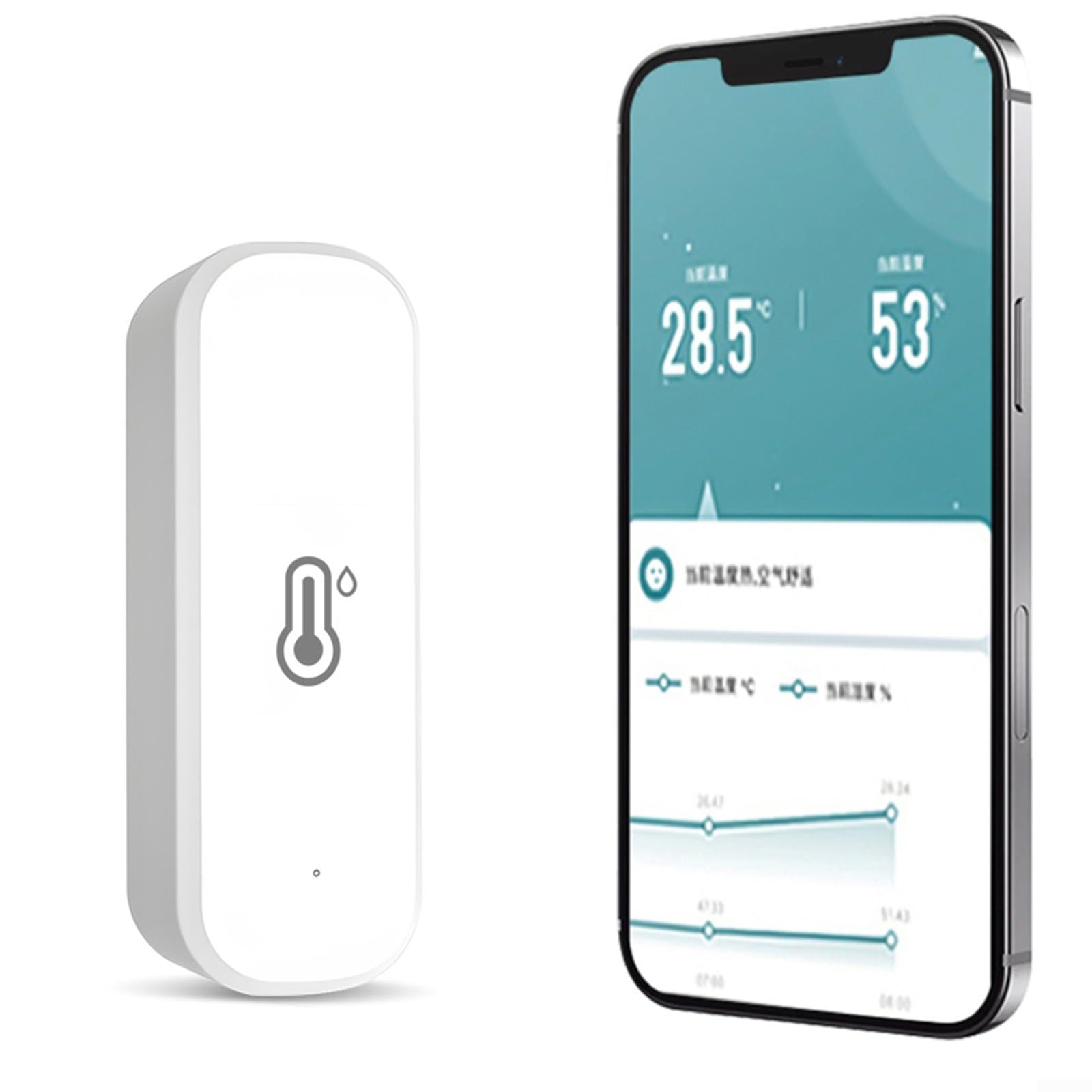 Wifi Tuya Sensore intelligente di temperatura e umidità con notifica remota app per serra domestica, termometro da interno ad alta precisione (zigbee/4 pezzi)