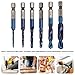 Beaupretty 6pc M35 Blue Coated Metric Thread Drill Bit and Spiral Tap Set Hex Shank Drill Bits M3-m10 High Speed Steel for Industrial Thread Cutting