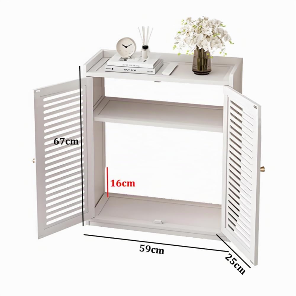 Copricontatore da Interno Arredo, Modem Wifi, Scatola porta Cavi, per Nascondere le Prese e Router e Mettere in Ordine i Suoi Cavi, per TV Accessori/Lettori DVD/Giochi Console(White)