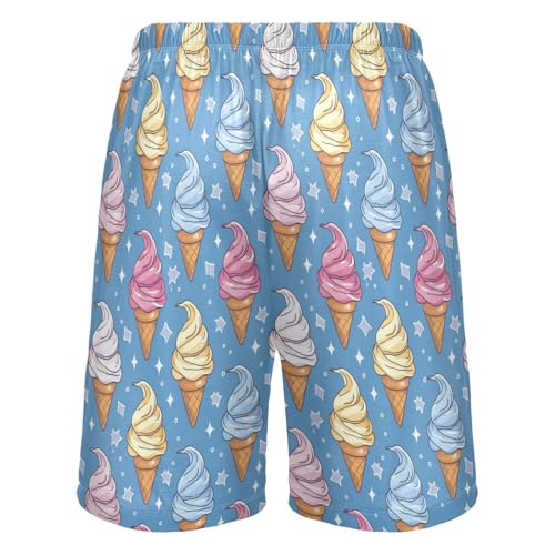 Men's Pajama Shorts Kawaii Ice Cream Star Sleep Shorts for Men Pj Bottom Lounge Pants with Pockets3