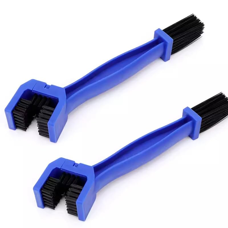 2 Pcs Brush Bicycle Motorcycle Chain Brush Cleaner Bike-Gear Cleaning Brush Tool Motorcycle Chain Cleaner Tool Cleaning Brushes for Bike & Motorbike Chain/Tire/Sprocket Corner Stain Clean