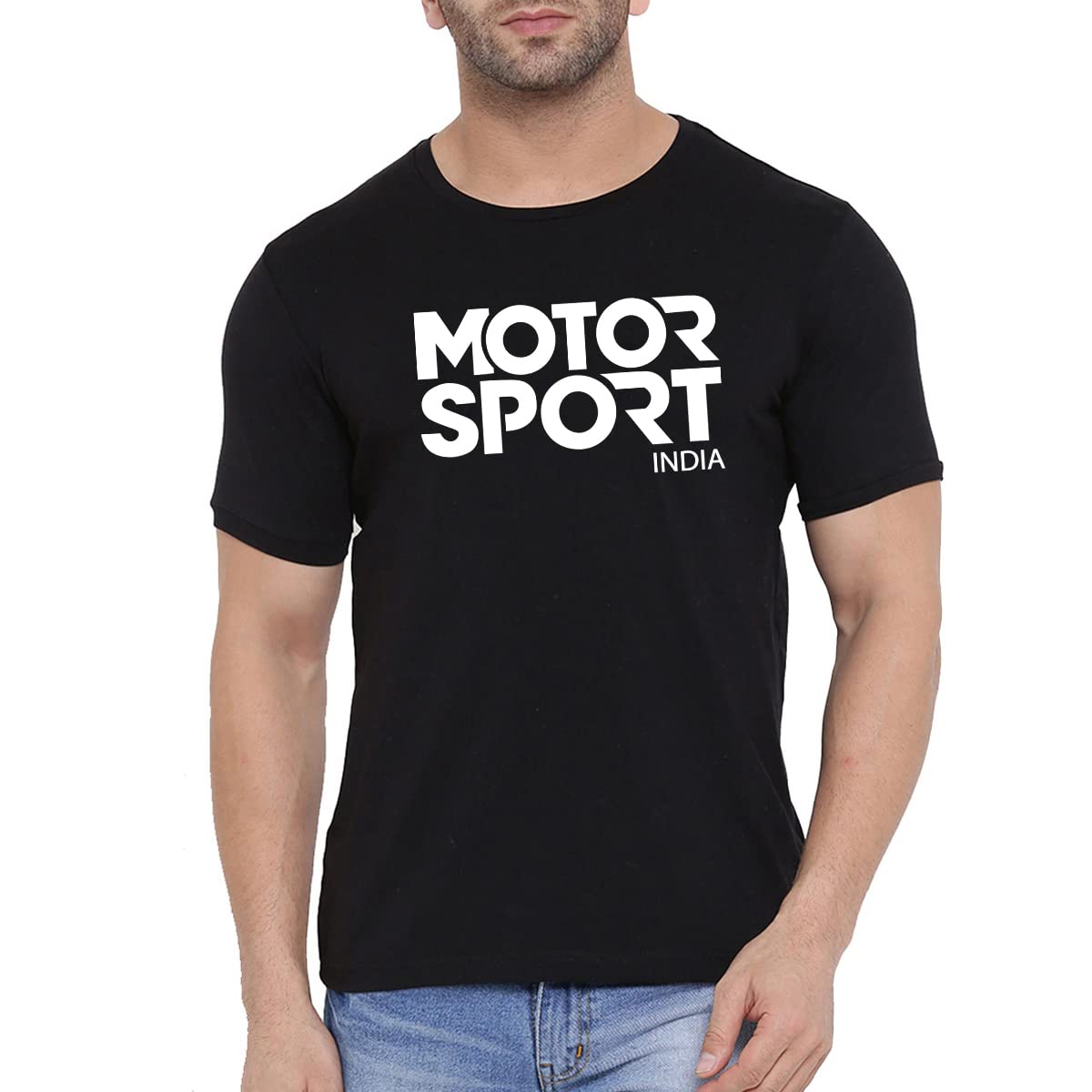 WILDSTAMotor Sports India Printed T-Shirt for Men Motorsports t Shirt | Bikers T Shirt | 100% Cotton T Shirt