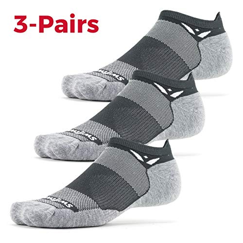 Swiftwick- MAXUS (3 Pairs) No Show Tab Running & Golf Socks, Maximum Cushion2