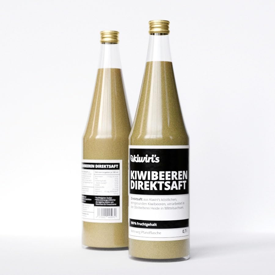 Kiwiri Jugo directo de kiwi, 100% de fruta, zumo de fruta de kiwi alemanes (12 x 0,7 litros)