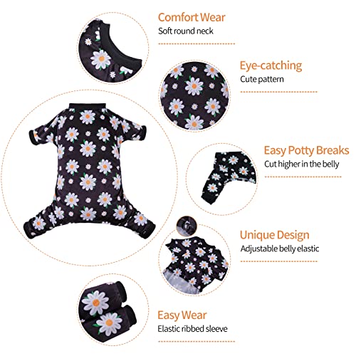 Image of CuteBone Small Dogs Outfit Soft Puppy Onesies Pjs Dog Pajamas Pet Coat Cat Apparel Comfy Doggie Jumpsuit Bodysuit for All Seasons P221XS