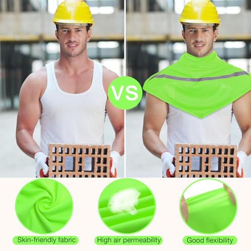 Image of Seematn 4 Pcs Balaclava Sun Men Face Mask UV Protection with Reflective Strip for Construction Work Neck Covers Summer