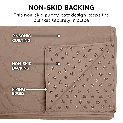 Furhaven Waterproof & Non-Slip King Size Mattress Cover Protector for Dogs & Cats, Washable, For Beds, Couches, & Car Seats - Quilted Twill Blanket Mattress Cover - Brownstone, Jumbo/King Size by Furhaven - Used condition - Image 9