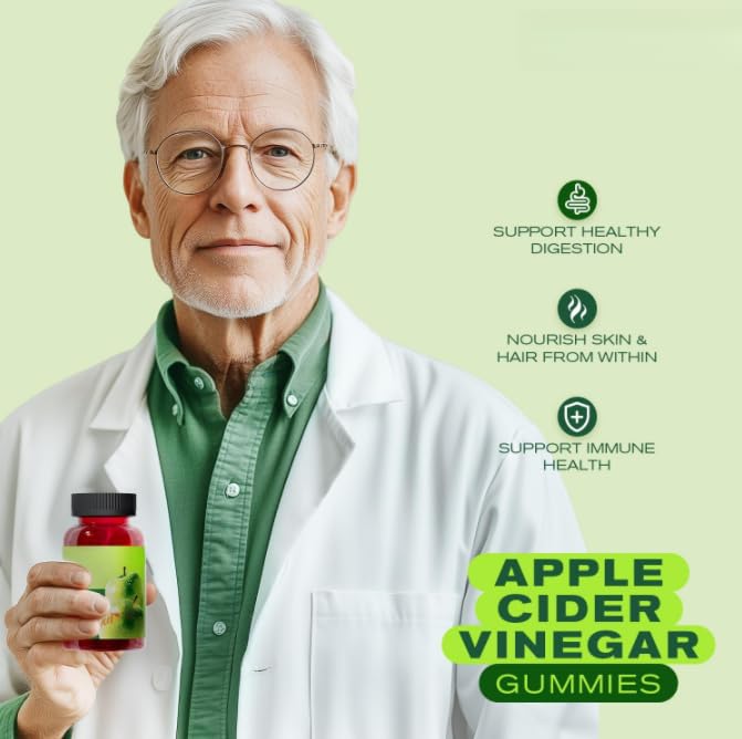 Gomitas de vinagre de sidra de manzana Multivitamina B12: apoya el bienestar diario y el aumento del metabolismo