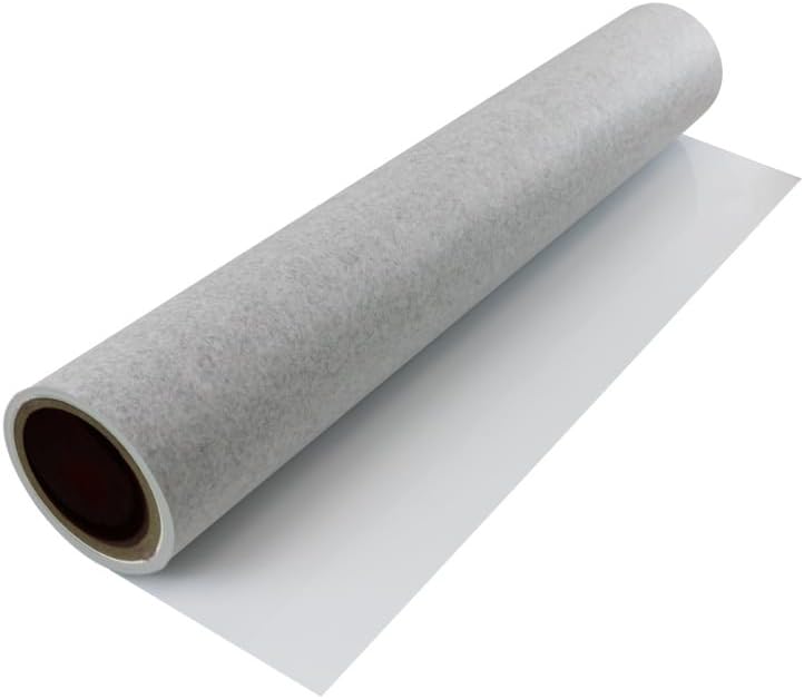 FIRST4MAGNETS FerroFlex® Non-Woven Wallpaper & Gloss White Dry Wipe Surface Flexible Ferrous Sheet for Creating A Creative Whiteboard Surface - 600mm Wide - 5m Length - Pack of 6