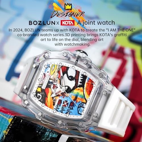 SKMEI Men's Sports Mechanical Watches with Waterproof Womens Fashion Automatic Analog Wristwatch Unsiex Watch Artistic Design(Color Options)3