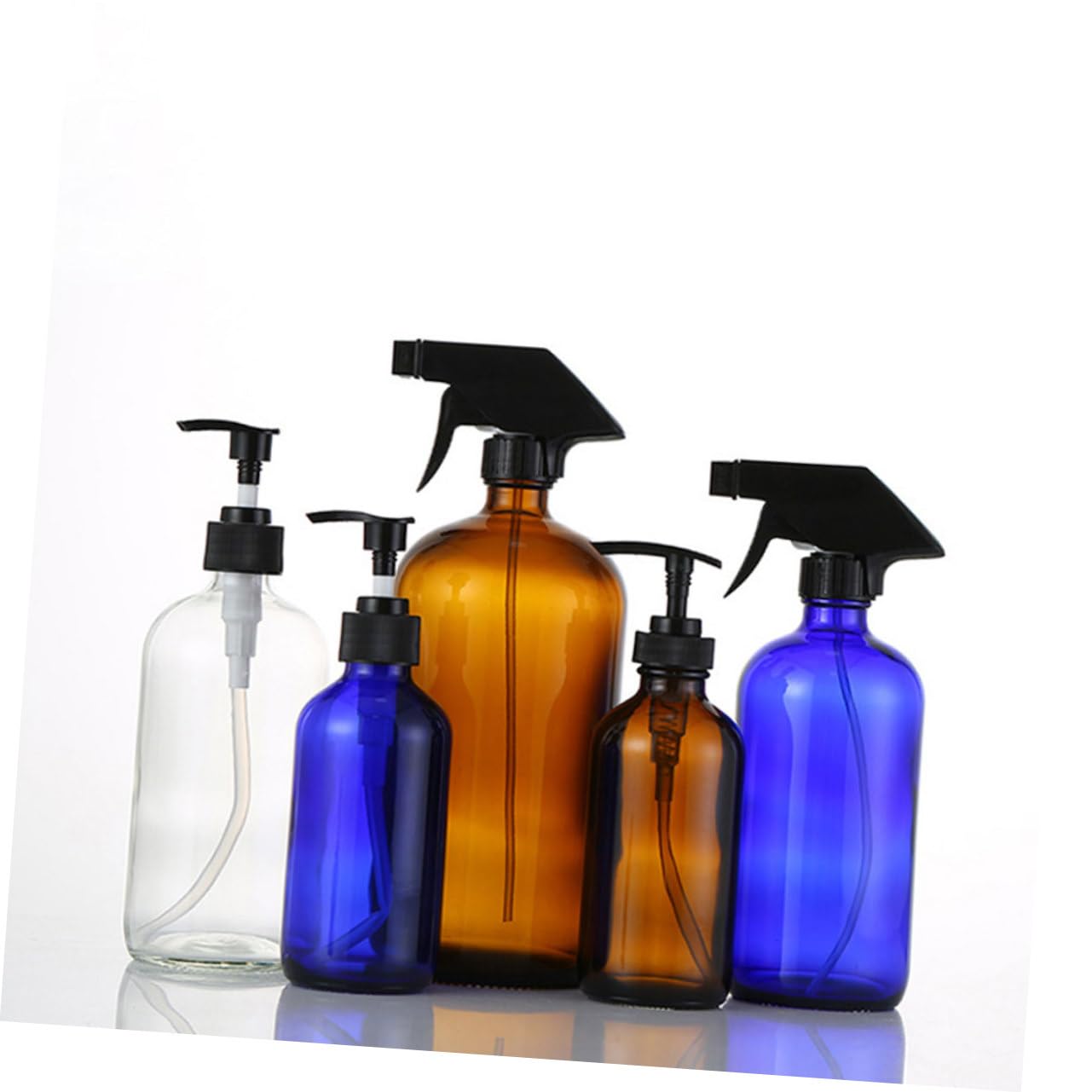 SHERCHPRY Glas Sprühflaschen 500ml Wiederbefüllbare 2 Stück Braune mit Auslaufsicherem Design Tragbare Kleine Sprühflaschen für Make Up und Hautpflege