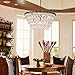 Wellmet Crystal Chandelier, 6-Light 5 Tiers Farmhouse Bronze Ceiling Lighting Fixture, Modern Foyer Dining Room Chandeliers for Bedroom, Hallway, Bar, Kitchen, W20-inch