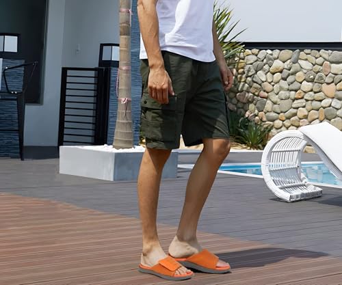 Image of ONCAI Mens Sandals Adjustable Straps Orthotic Plantar Fasciitis Open Toe Athletic Sport Slides with Soft Comfy Arch Support Footbed Size 7.5-15