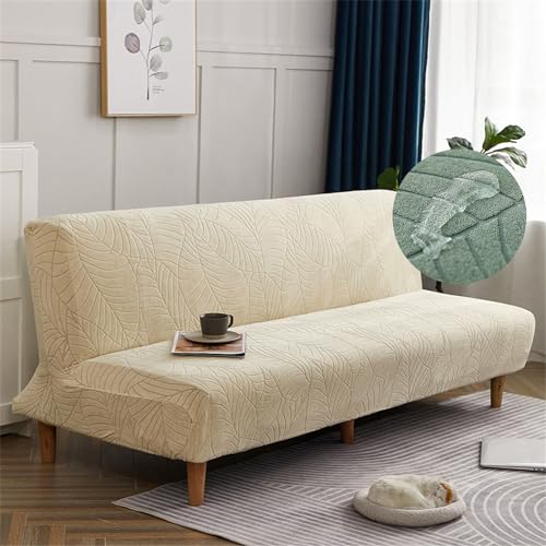 Surwin Housse de Clic Clac Élastique Canapé 2/3 Places Jacquard Imperméable Housse de Canapé sans Accoudoir Couverture de Canapé-lit Tout Couvert Canapé...