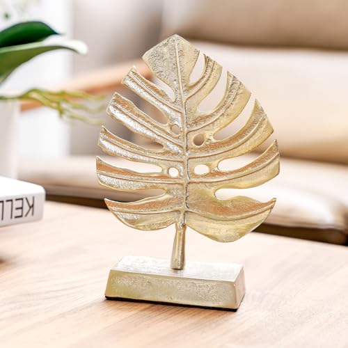Escultura Decorativa de Hoja de Palma Moderna en Metal miniatura 3