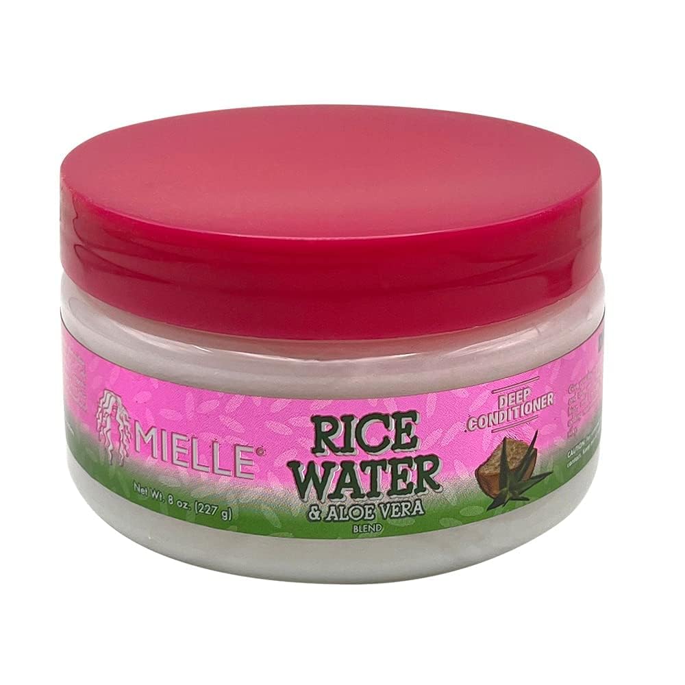 Mielle Rice Water Aloe Vera Deep Conditioner, 8 Fl Oz (Pack of 1)