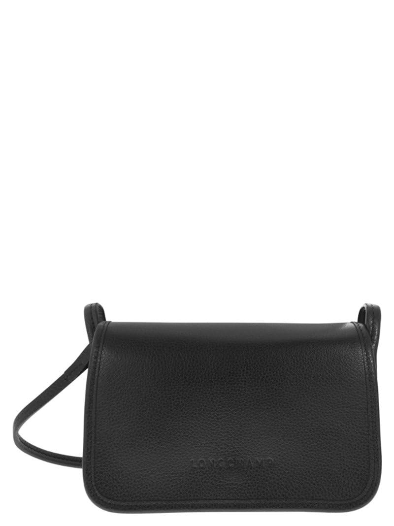 Longchamp "Le Foulonne Leather Crossbody Bag, Black