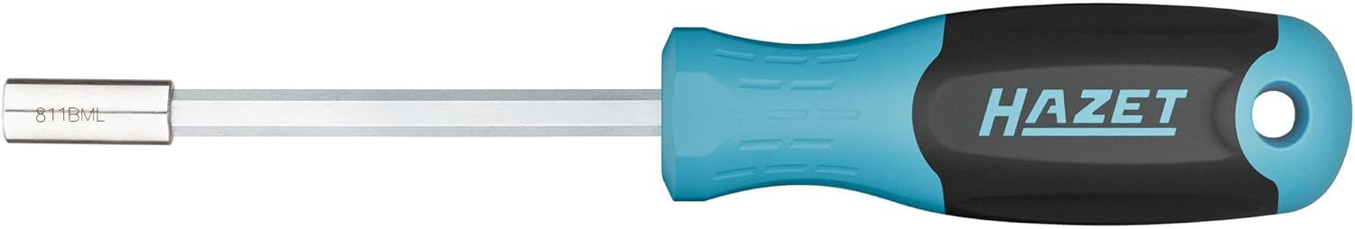 Hazet 811BML 1/4"" Magnetic Bit Holding Screwdriver with 3K Handle, 205 mm