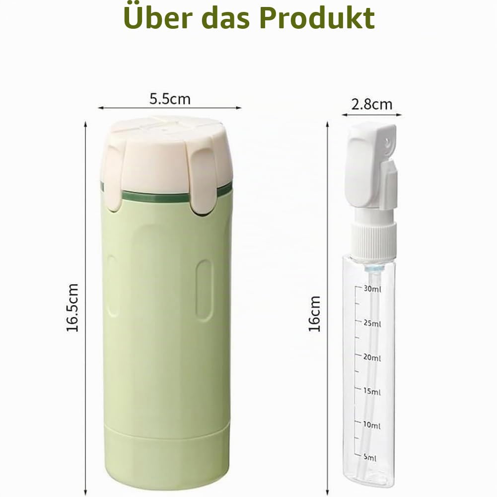 4-in-1-Reise-Spenderflasche mit Skala und Etikett, tragbare, auslaufsichere, nachfüllbare Reisespenderflaschen, Shampoo-Reiseflaschen, Toilettenartikel für Flüge, Turnbeutel, Wochenendausflüge, 2