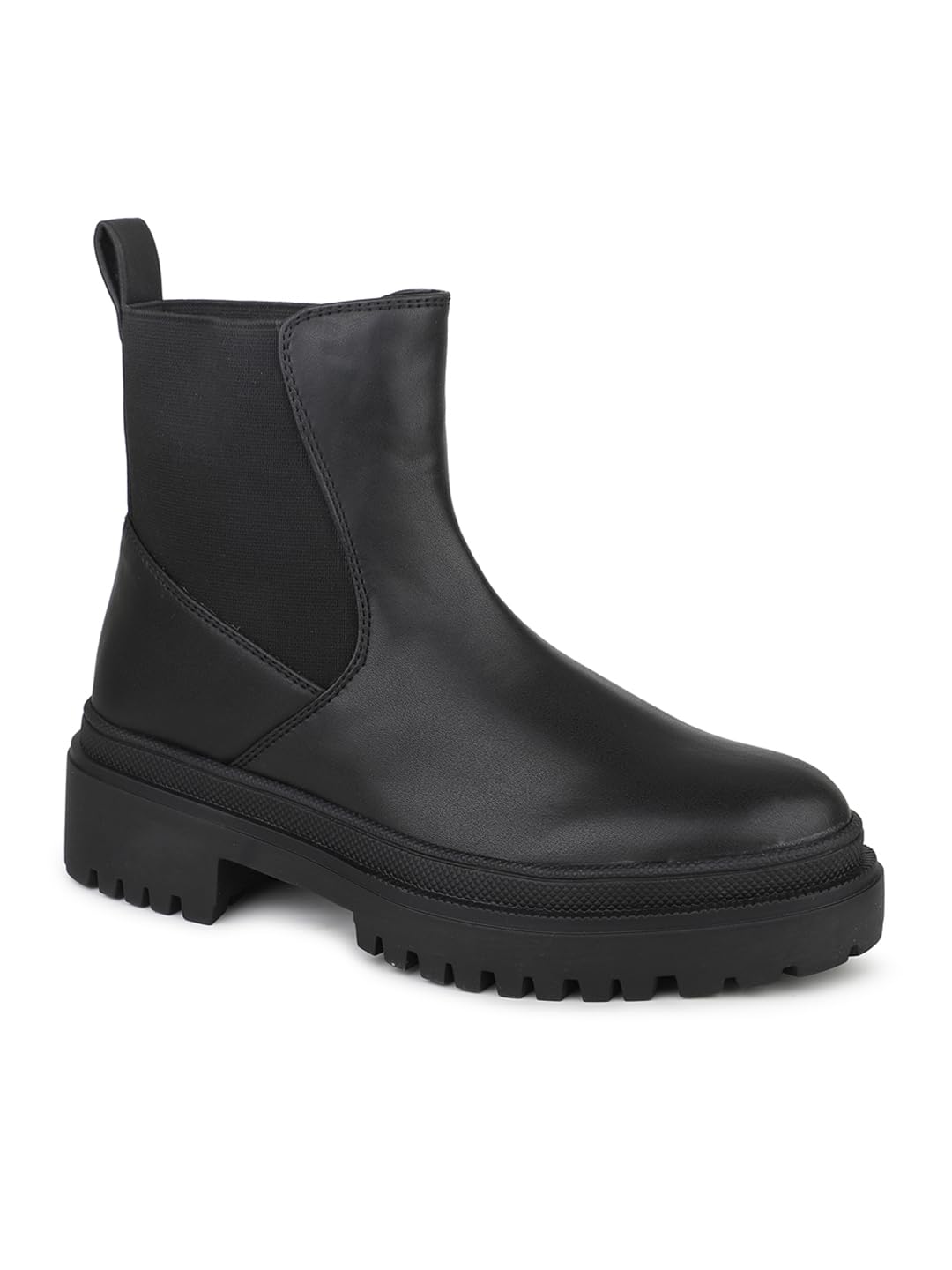 Women Black Solid Casual Chelsea Boots Clog-image-37