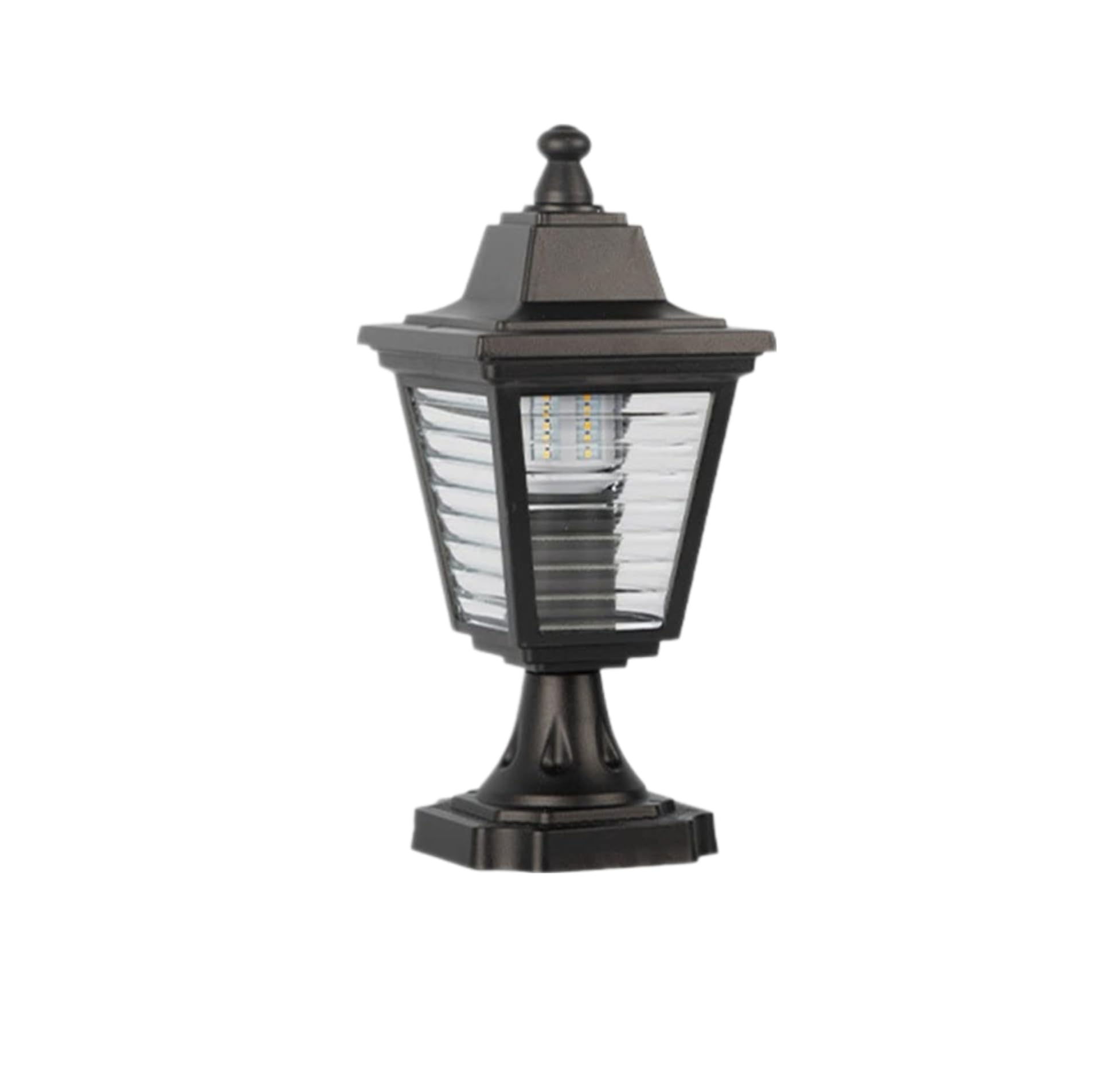 Column Lights, Traditional E26 Waterproof Pillar Lights Outdoor Aluminium Glass Pillar Light Fixture Decorations for Patio Outside Lights Fence Column Post Lights Villa Gate Garden Post Lamp