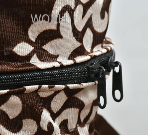 Image of Woah Cotton DustProof and Dustproof LPG Gas Cylinder Cover| Top Design Stain| Dust| DustProof PVC LPG Gas Cylinder Cover, Polyester Gas Tank Cover Fits StandardG (Pack of 2, Coffee Embroider)