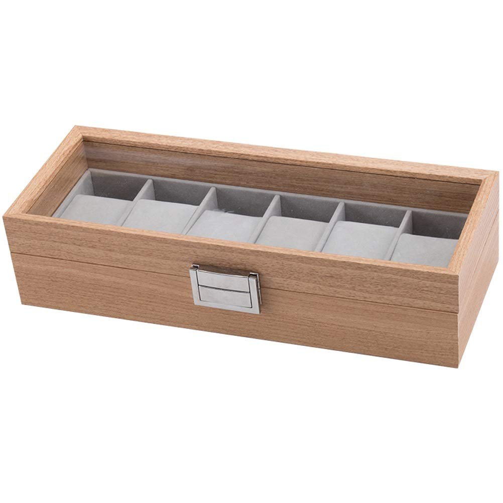 DFHEsdfD Watch boxes, Wooden Watch box Organizer Storage For Clock Watches Display Case Holder Jewelry Boxes Best Gift