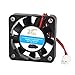 Ruilogod 4 SZTUK DC 12 V 9 Cutters 2-Wire Computer Case CPU Cooler Brislesless Cooling Wentylator 4 x 4 x 1 cm