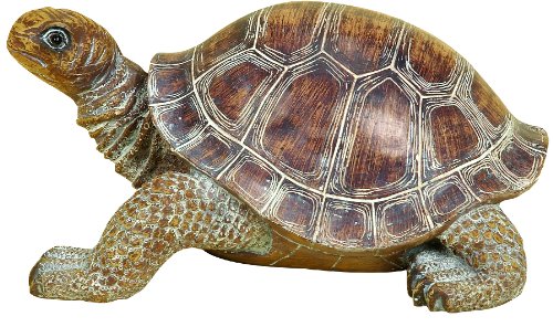 Deco 79 98281 Polystone Decorative Turtle Statue, 15 by 6-Inch