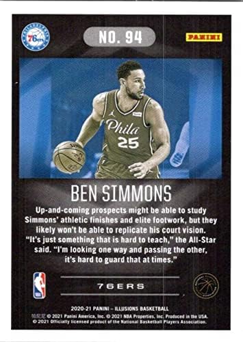 Miniatura 2 de 2020-21 Panini Illusions #94 Ben Simmons Philadelphia 76ers NBA Basketball Trading Card