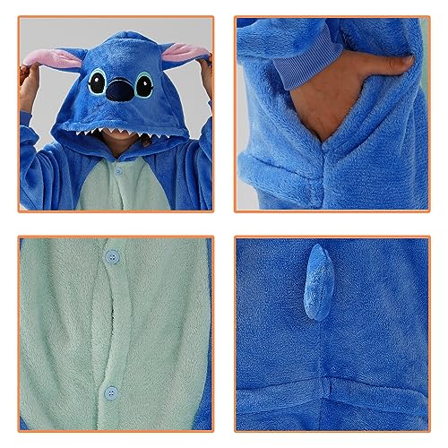 Unisex Children Animal Onesie Pajamas,Kids Flannel Halloween Cosplay Costume/Homewear/Sleepwear4