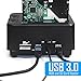 Kingwin USB 3.0 to Dual Bay SATA/SSD Hard Drive Dock w/Offline Clone Function. Compatible w/ 2.5”/3.5” SATA HDD/SSD (SATA I/II/III). Build in USB 3.0 Hub, SD Card Reader, Support 2x10TB Drives & UASP