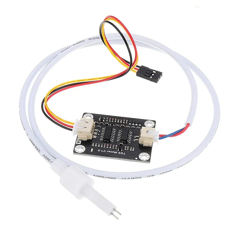 WanShi Analog TDS Sensor TDS Meter Water Conductivity Sensor Tester Liquid Detection Water Quality Monitoring DIY with 2 Cables