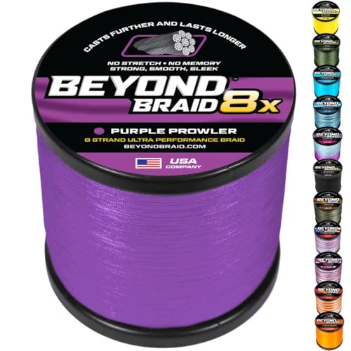 Image of Beyond Braid Braided Fishing Line -Super Strong - Abrasion Resistant - No Stretch -Blue Camo, Moss Camo, White, Green, Pink, Blue, 4 Strand 8 Strand