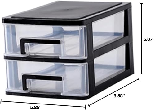 Miniatura 3 de Caja de cajones de escritorio de 2 capas, contenedores de escritorio, cajones organizadores de almacenamiento de artículos diversos, caja de