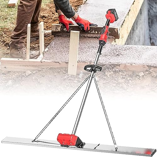 Vibrateur pour Chape de BéTon Kit vibrateur pour Chape à béton, Moteur Vibrant électrique sans Fil pour Finition de Ciment, réglage à 9 Vitesses et Affichage de la Puissance, Alimentation pa