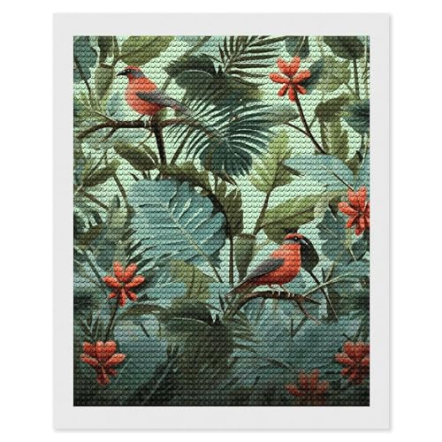 Kit peinture diamant plantes tropicales à offrir en cadeau de bricolage
