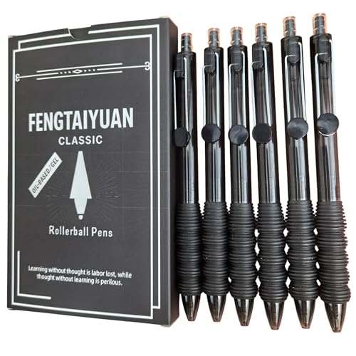 Set de 6 bolígrafos gel negro punta 1.0 mm miniatura 1