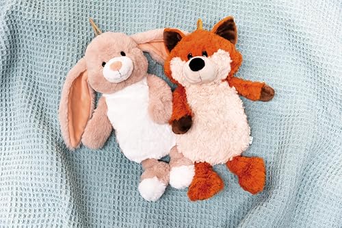 NICI Wärmflasche Hase Fjella 300ml 35cm - braun - Kuscheliges Wärmetier ab 10 Monaten – Plüschtier-Wärmflasche, Wärmebeutel für Kinder und Erwachsene | 61934