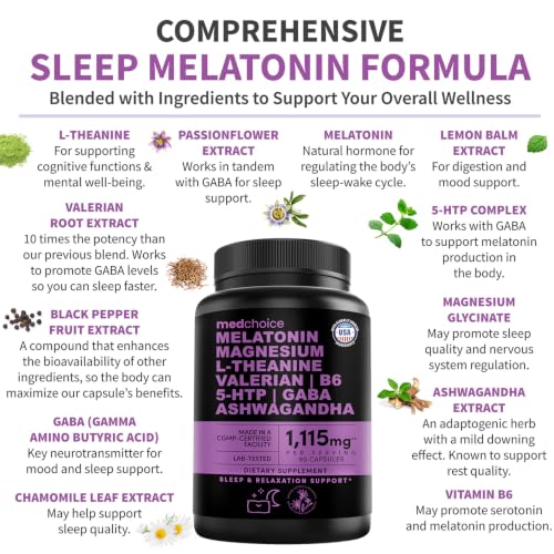 MEDCHOICE 12-in-1 Melatonin Sleep Capsules