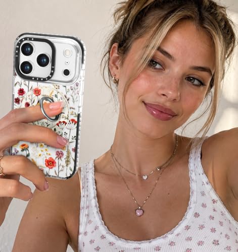 Coque iPhone 17 Pro antichoc rétro avec support pour femmes actives