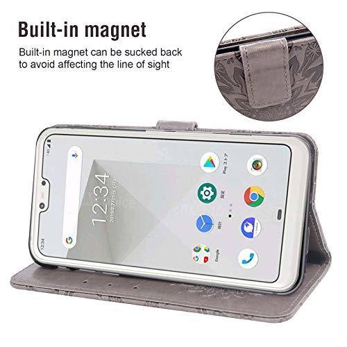 Phone Case For Google Pixel 3A Xl Wallet Cases With Tempered Glass Screen Protector Leather Magnetic Flip Cover Card Holder Stand Cell Accessories Pixel3Axl Pixle 3Axl A3 Pixel3A Lx Women Men Gray #TOP3