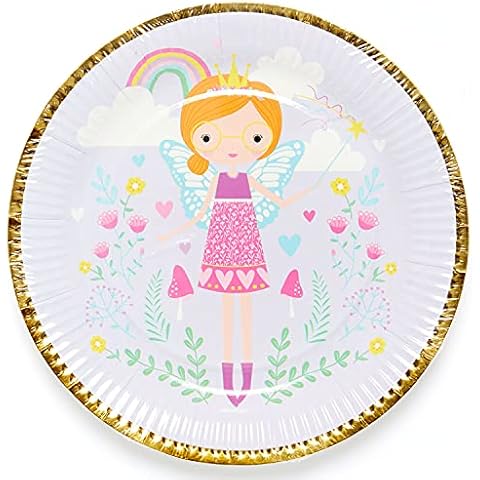 Amscan Fairy Princess Party Plates 23Cm Cover